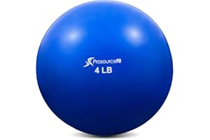 ProsourceFit Weighted Toning Exercise Balls for Pilates, Yoga, Strength Training and Physical Therapy, 2 lb to 8 lb, Color Co