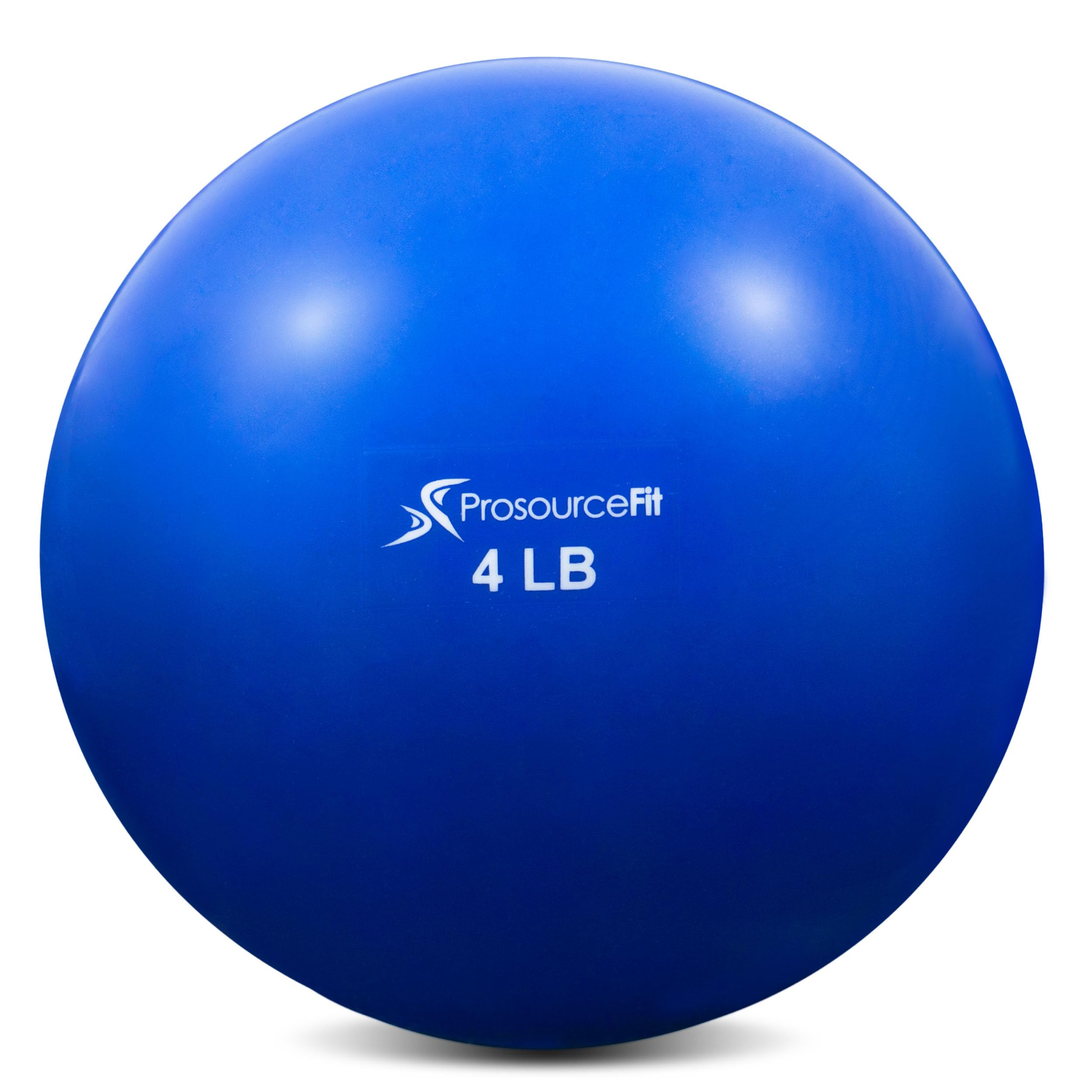 ProsourceFit Weighted Toning Exercise Balls for Pilates, Yoga, Strength Training and Physical Therapy, 4 lb, Blue