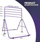 KAYMAN Gymnastics Bar with Rings Adjustable Height 89-129 cm Home Gym view 2