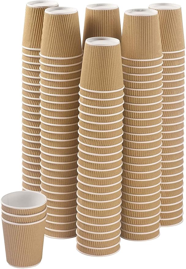 Buy TSP Disposable Ripple Paper Cup for Hot Coffee/Drinks for Party ...