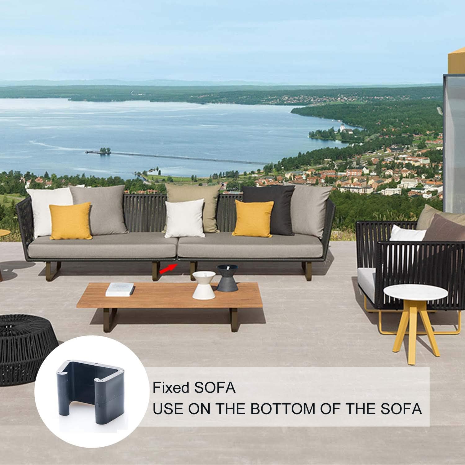 Outdoor Patio Wicker Furniture Clips Blasoul 8PCS Sectional Sofa Rattan Furniture Clips Chair Fasteners (Medium): Kitchen & Dining
