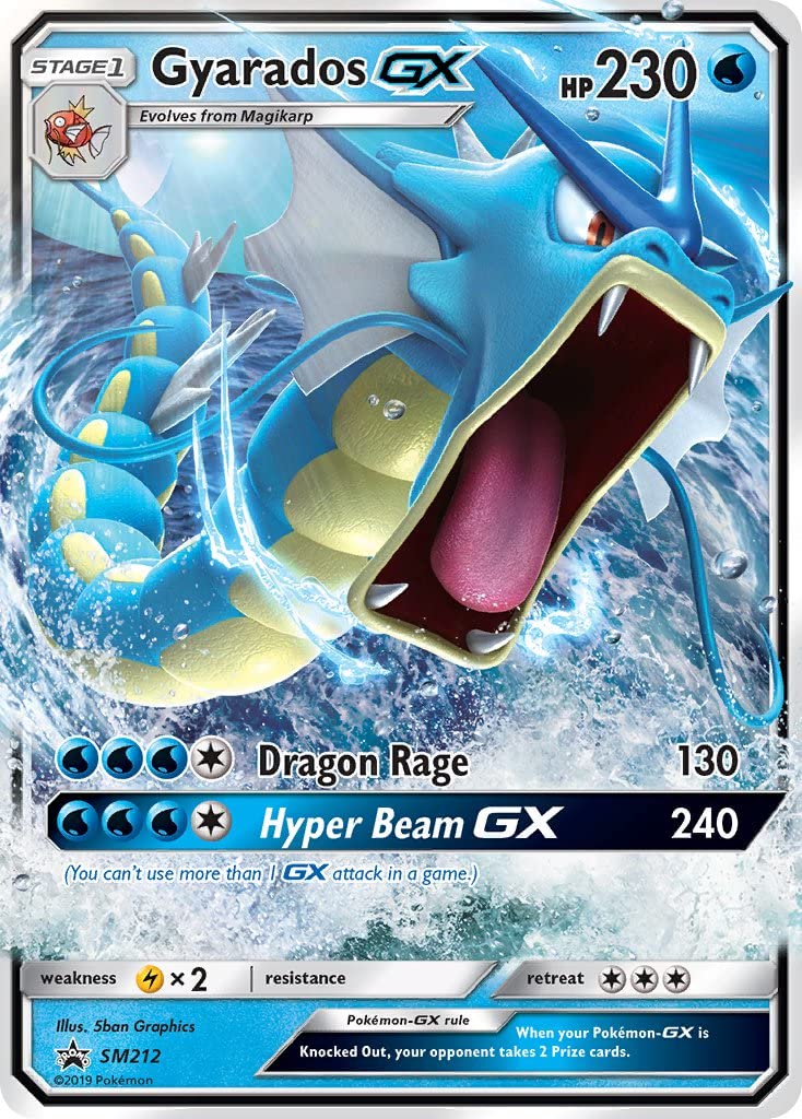 Gyarados GX SM212 Pokemon Promo Card (Sun & Moon Hidden Fates) + 1x TitanCards® Toploader