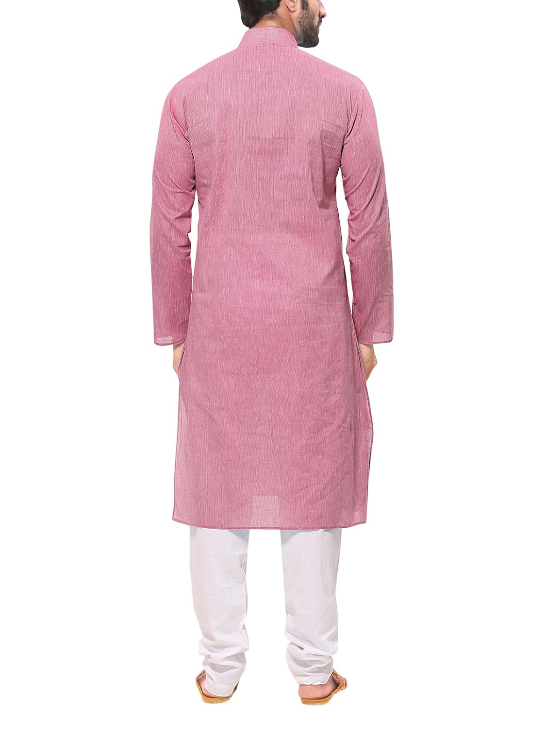 rg designers handloom pink kurta for men