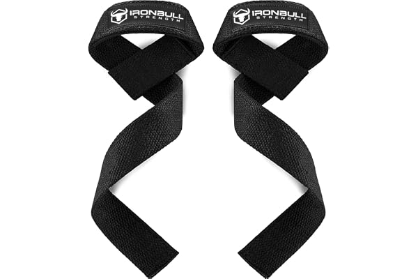 Lifting Straps (1 Pair) - Padded Wrist Support Wraps - For Powerlifting, Bodybuilding, Gym Workout, Strength Training, Deadli