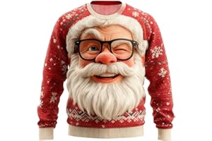Mens Ugly Christmas Sweater Casual Crewneck Long Sleeve Xmas Funny Sweatshirt Ugly Christmas Sweatshirt for Men