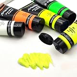 Artecho Glow in the Dark Paint Neon Yellow 120ml Tube Acrylic view 3