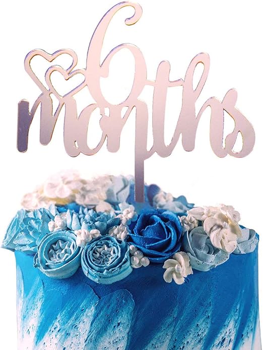 Amazon Com Starsgarden Rose Gold 6 Months Half Birthday Acrylic