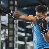 AQF Boxing Gloves Kids Adults 16oz Silver Training Muay Thai Sparring view 7