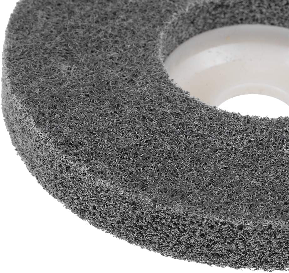 sourcing map 4 Inch Nylon Fiber Polishing Wheel Sanding Buffing 5/8 Inch Hole Abrasive Wheels for Angle Grinders - Image 5