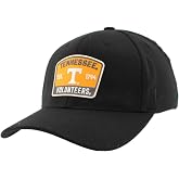 Tennessee Volunteers NCAA Officially Licensed Fitted Hat ZH Patch Switchback Black, Medium
