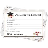 Graduation Wish Cards - 50PCs High School or College Graduation Advice Cards Supplies 2026 Decorations Grad Celebration Party Supplies for High School/College/Senior School