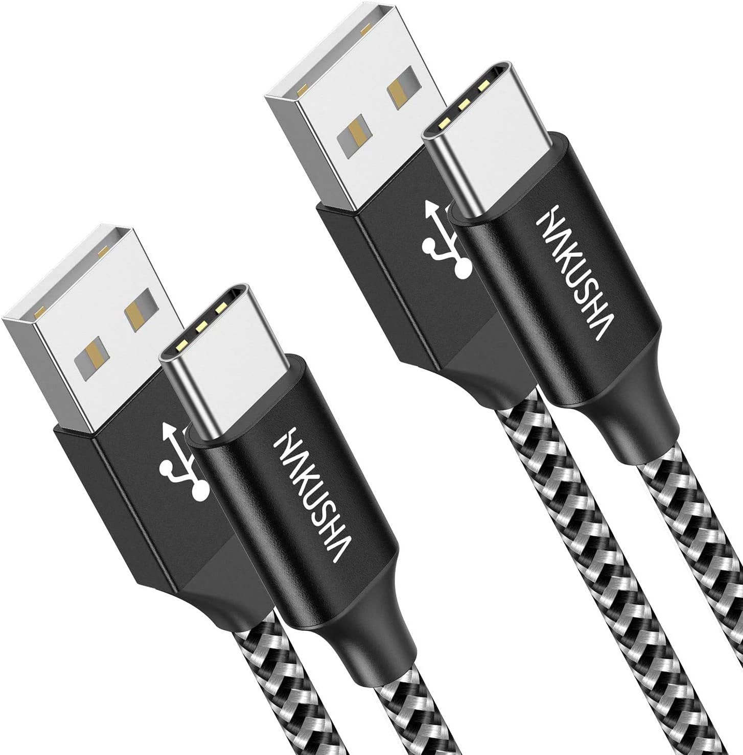 USB C Kabel [2 Stück 3M ], 3A USB Typ C Kabel Nylon geflochten USB C