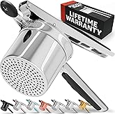 PriorityChef Large 15oz Potato Ricer, Heavy Duty Stainless Steel Potato Masher and Ricer Kitchen Tool, Press and Mash Kitchen Gadget For Perfect Mashed Potatoes - Everytime