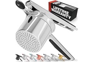 PriorityChef Large 15oz Potato Ricer, Heavy Duty Stainless Steel Potato Masher and Ricer Kitchen Tool, Press and Mash Kitchen