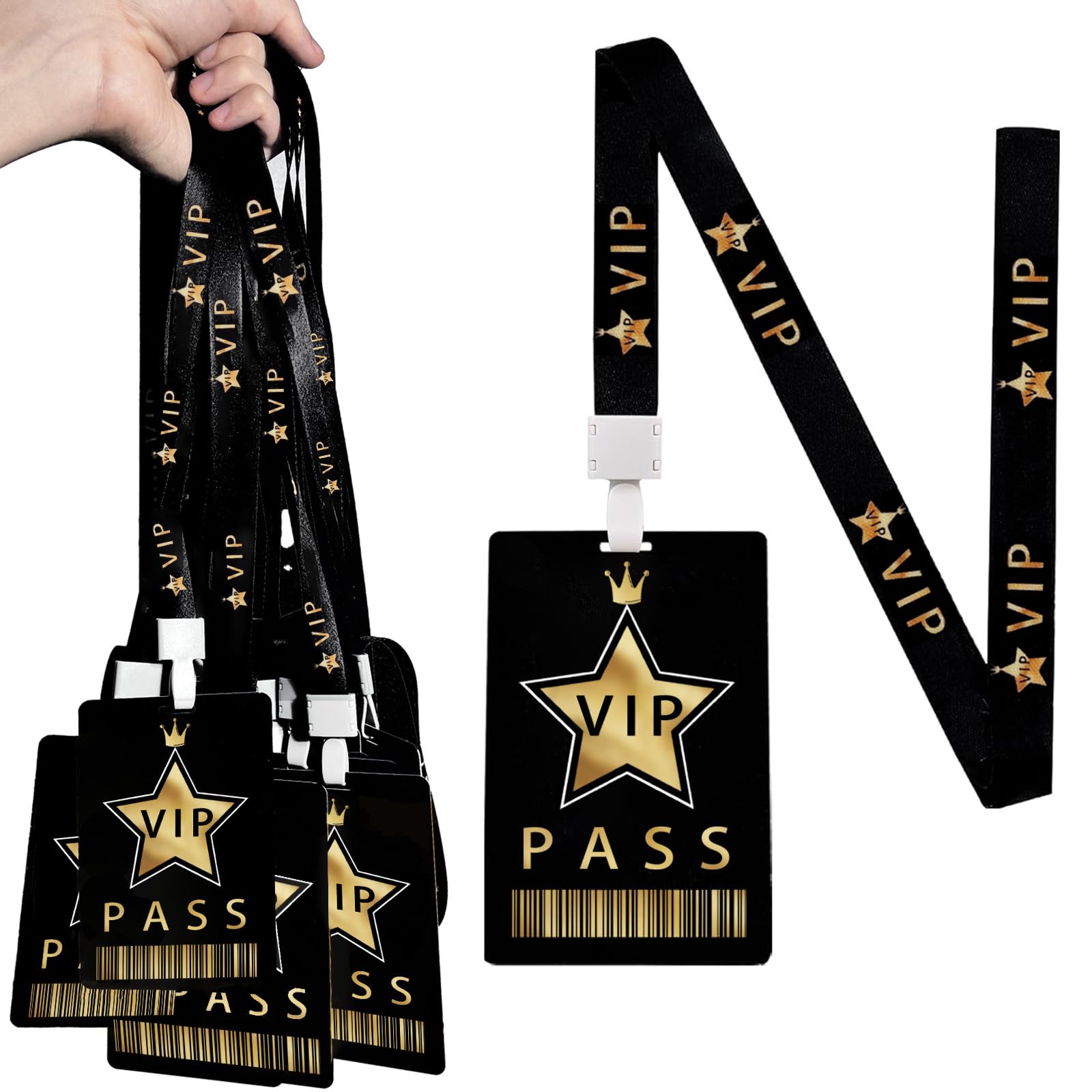 FCRB PASS CASE・LANYARDセット 50 Sets VIP Badge Lanyards Pass Cards Black Gold Breakaway