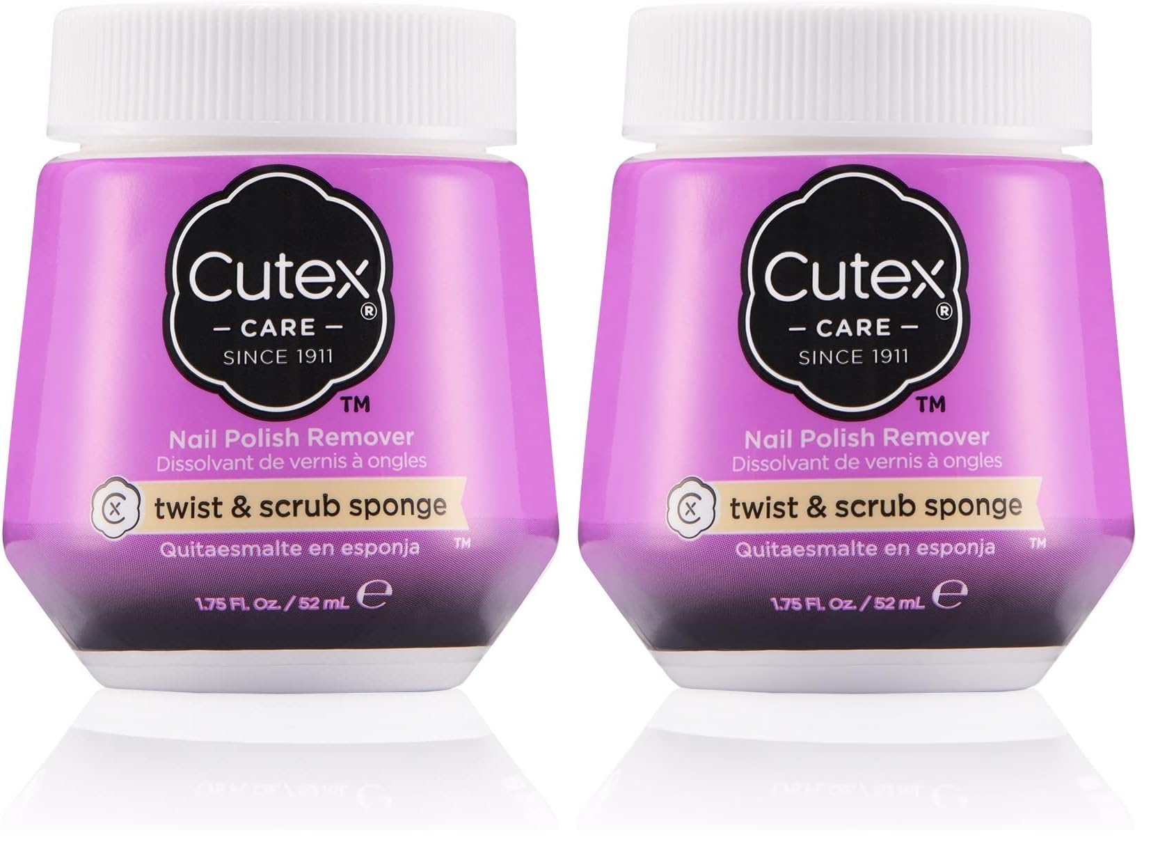 Revlon Cutex Twist & Scrub Sponge Remover Jar (Pack of 2)