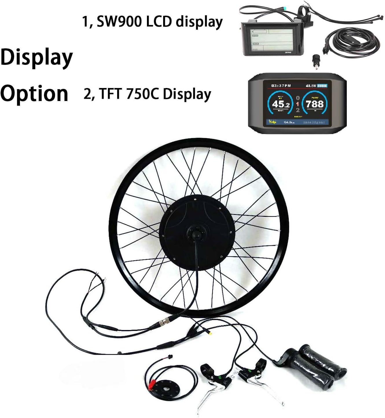 theebikemotor Waterproof 36V48V250W-1500w Built-in Programmable Controller Electric Bike Kit