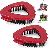 Butly Spin Mop Head Refill for Vileda EasyWring 1-Tank System, Triangle Scrub Brush Head Floor Mop Attachment, Stiff Bristle 