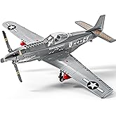 SEMKY Military Fighter Jet P-51 Fighter Mustang Air Force Building Block Set (258Pieces) -Building and Military Toys Gifts for Kid and Adult