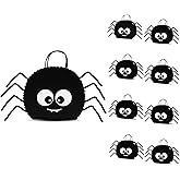Cheerland Halloween Spider Party Favors Gift Bag With Legs Trick Or Treat Bags Black Halloween Goodie Bags Spooky Theme Kids First Birthday Party Decorations Candy Gift Bday Supplies (Pack Of 8)