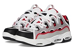 Osiris Men's D3 2001 Skate Shoe, Red/White/Grey, 11.5