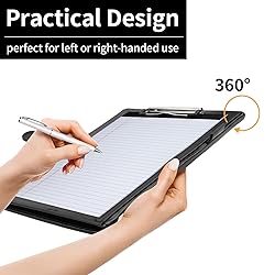 Professional Padfolio with Clipboard, Faux Leather