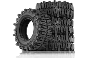 STMU 1.3in RC Crawler Tires Set Swamp Claw Mud Terrain Tires 64 * 26mm for 1/18 1/24 Trx4m SCX24 RC Crawler Car