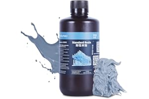NOVA3D 3D Printer Resin, Low Odor 405nm Printer Resin for LCD 3D Printer, UV Curing Standard Resin, Gray, 1 Liter