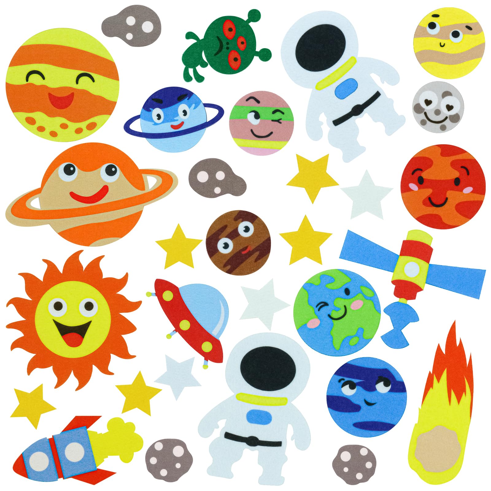 Photo 1 of BXI 30 Pcs Universe Felt Board Story Pieces Set for Toddlers, Preschool & Kindergarten, Precut Felt Marine Life Figures for Preschool Crafts Activity Early Learning Storytelling