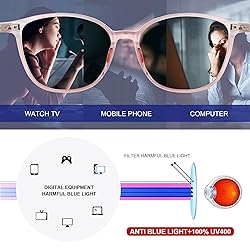 JFXQDR Women's Blue Light Blocking Glasses, TR90