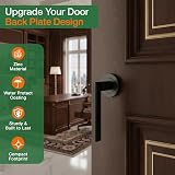 HANDLESTORE Straight Lever on Rose Matt Black Door Handles - Handles Only view 8