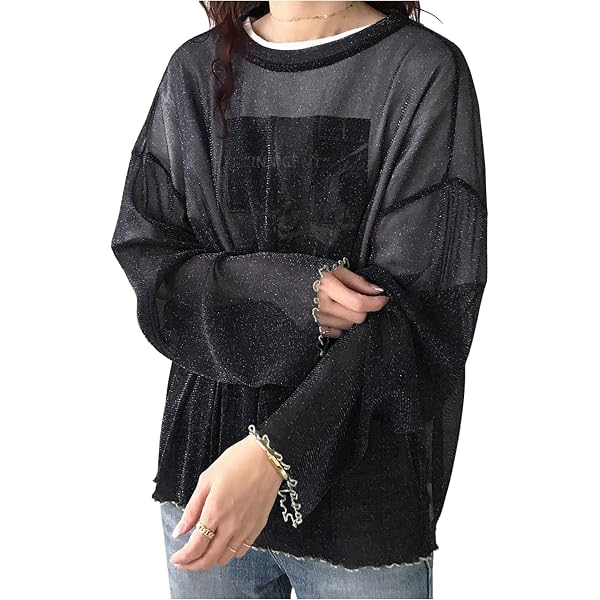 USNSM Mens Sheer Mesh Tops Solid Color Flash Stretch Short Sleeve T Shirts Fashion Casual Slim Fit Crewneck Tee Shirt Black Xxl