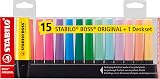STABILO BOSS ORIGINAL Highlighter Deskset 15 with 9 Neon and 6 Pastel Colours view 2