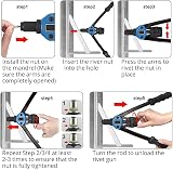 YWHWXB 13'' Rivet Nut Tool Kit 110pc Heavy Duty M3-M12 Rivet Nuts 7 Mandrels view 7