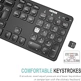 Arteck 2.4G Wireless Keyboard Ultra Slim Full Size with Numeric Keypad view 3