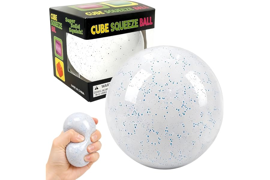 Snowball Stress Ball,Stretchy Fidget Toys for Anxiety Relief Squishy Toys,Realistic Snowball Squeeze Toy for Adults Stress Relief (Snowball 01)