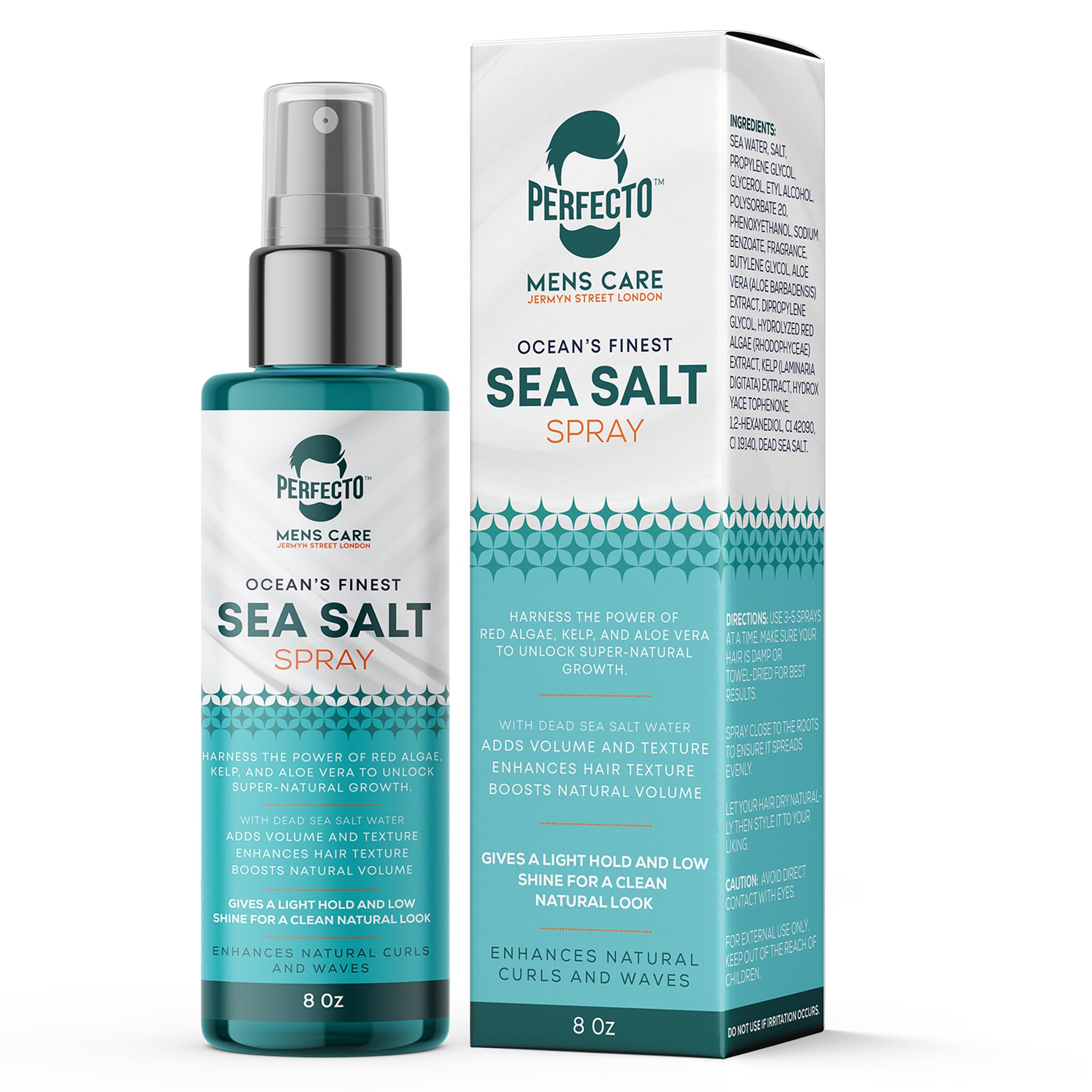 Photo 1 of Perfecto Sea Salt Spray for Men Hair Care Spray with Kelp, Natural Sea Salt Hair Texturizing For Men & Women, Adds Instant Volume, Texture, Thickness, & Light Hold Thickening Hair Spray Added Volume
