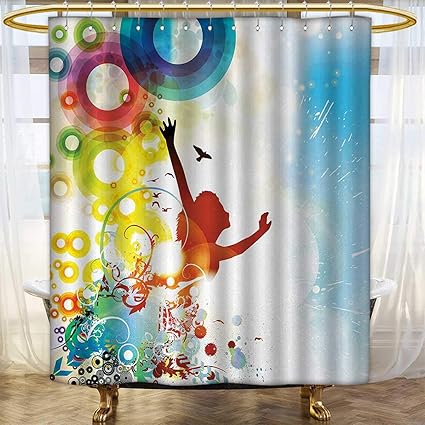 Amazon Com Youth Shower Curtains Sets Bathroom Artistic And