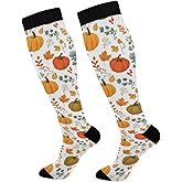 Wusikd Heartbeat Symbol Compression Socks for Women and Men Circulation Black Long Socks for Athletic Running 1