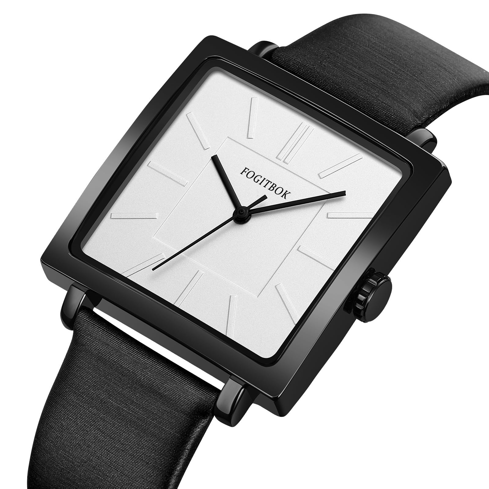 Fogitbok Women's Waterproof Leather Watch - Quartz Wrist Watch for Small Wrists, Thin Design