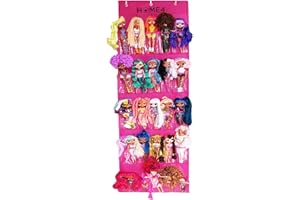 HOME4 Hanging Over The Door 25 Pockets Storage Organizer Holder Compatible with Surprise Toys Dolls Omg Barbie Lol (Pink)