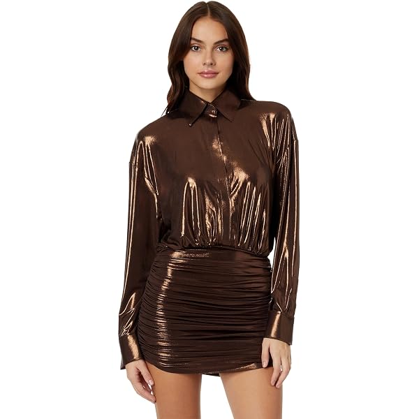 knee length dresses for ladies Norma Kamali Oversized Shirted Bottom Mini Dress