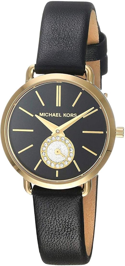 michael kors leather strap watch women's