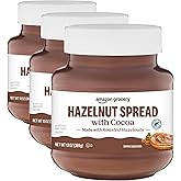Amazon Grocery, Hazelnut Spread With Cocoa, 13 Oz (Pack of 3)