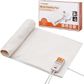 FoWarm Moist Heating Pad for Back, Neck, Shoulders and Period Cramps, Weighted Electric Heating Pad with 3 Heat Levels and Auto Shut Off, Washable Removable Soft Cover, 27" x 14"