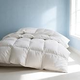 Martha Stewart Luxury White Goose Feathers Down Fiber Comforter Queen Size | Hotel Collection 100% Cotton Cover Comforter, All Season Medium Warmth, Breathable, Hypoallergenic, 90 x 90 Inch