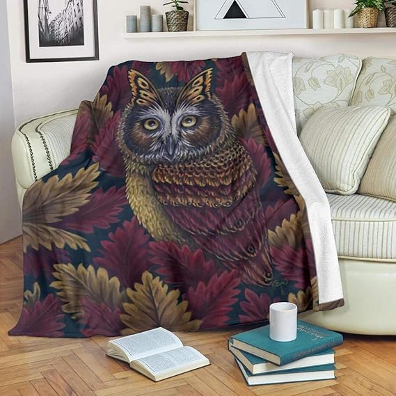 Owl Blanket Beautiful Owl Blanket Print Super Soft and
