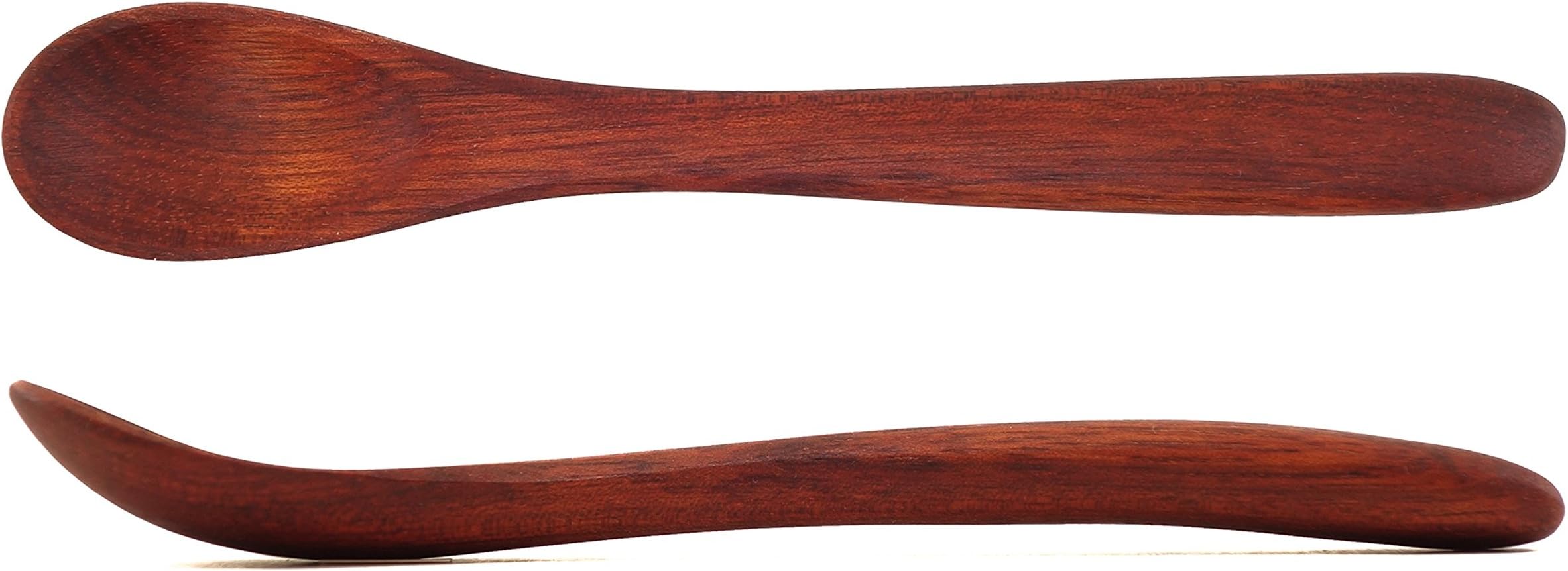 Wood Toddler Spoon, 7 in Handmade Wooden Baby Spoon, Hardwood and Heirloom Quality, A Keepsake Wood Feeding Spoon - Bloodwood