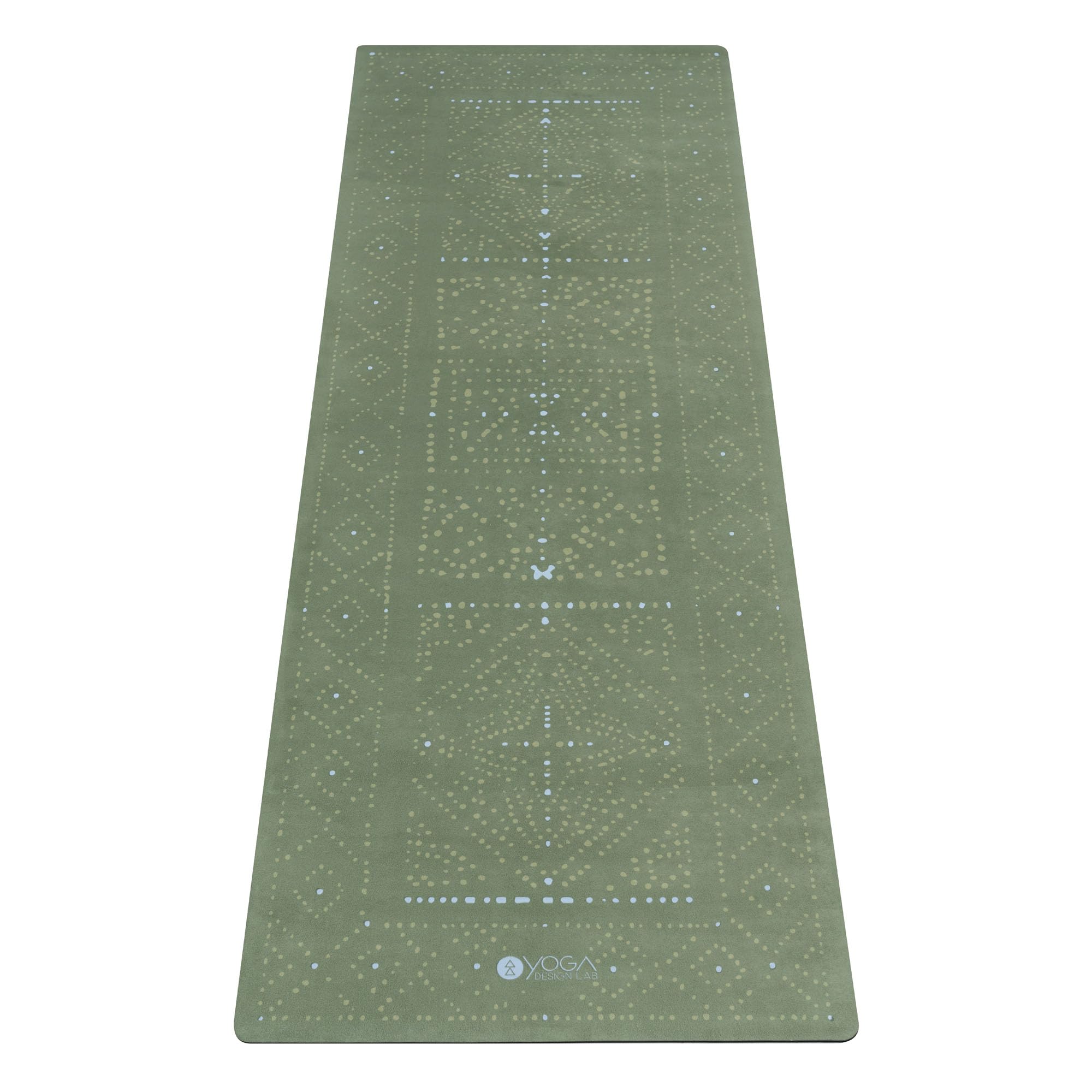 Yoga Design Lab Travel Yoga Mat 1.5 mm, Thin, Non-Slip, Foldable, Lightweight, Mat/Towel, Machine Washable, with Carry Strap (Boho Glow, 1.5 mm)
