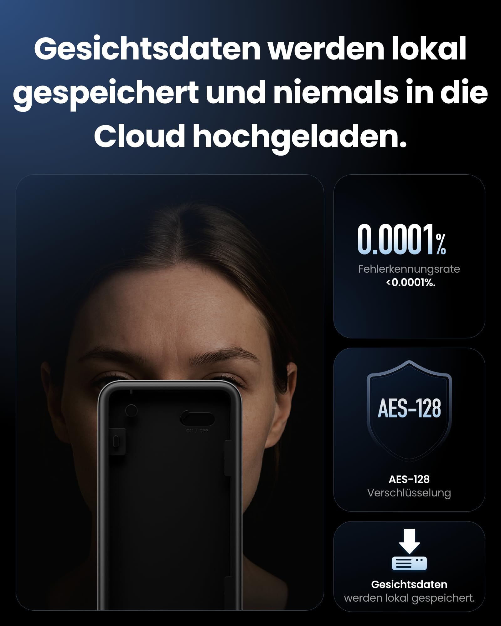 SwitchBot WiFi Smart Lock Ultra mit Keypad Vision Pro – 3D-Gesichts- & Venen-Erkennung, kontaktlose Entsperrung, passend für Europrofil-Zylinder, kompatibel mit Matter, Alexa, Google und IFTTT 5
